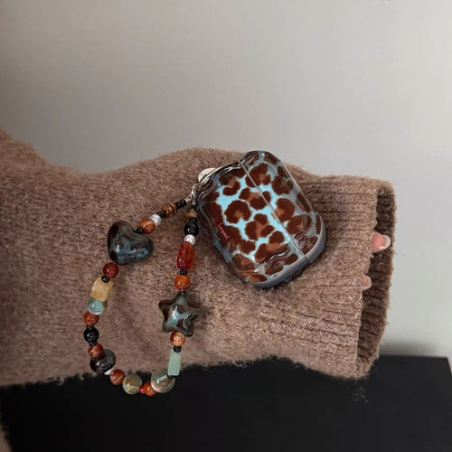 Leopard Bead Chain AirPods Case - Modomu