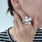 Matte Flower Adjustable Ring - Modomu