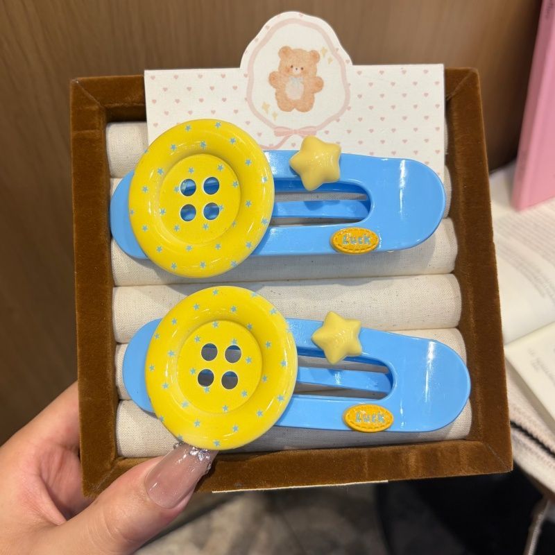 Polka Dot Button Snap Clips
