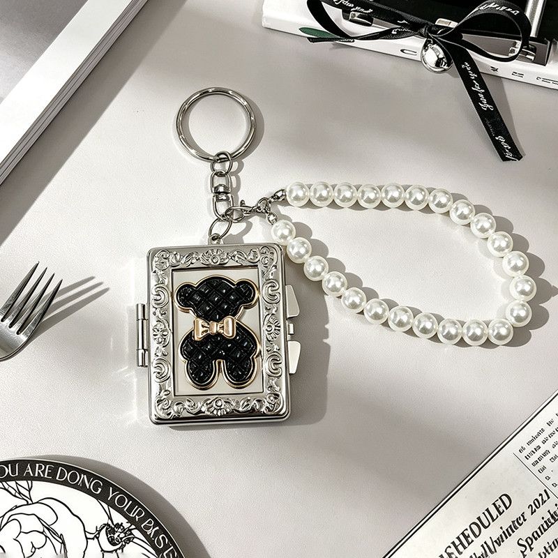 Beaded Locket Mirror Charm