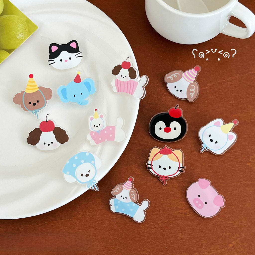 Cartoon Elephant Acrylic Brooch - Modomu