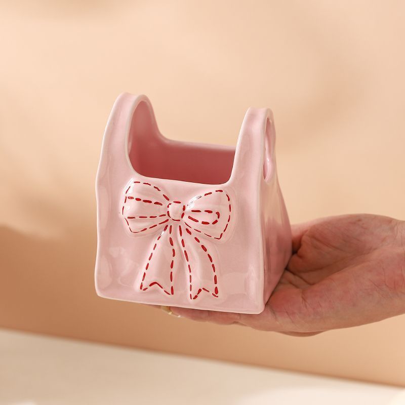 Smiley Bow Ceramic Storage Box