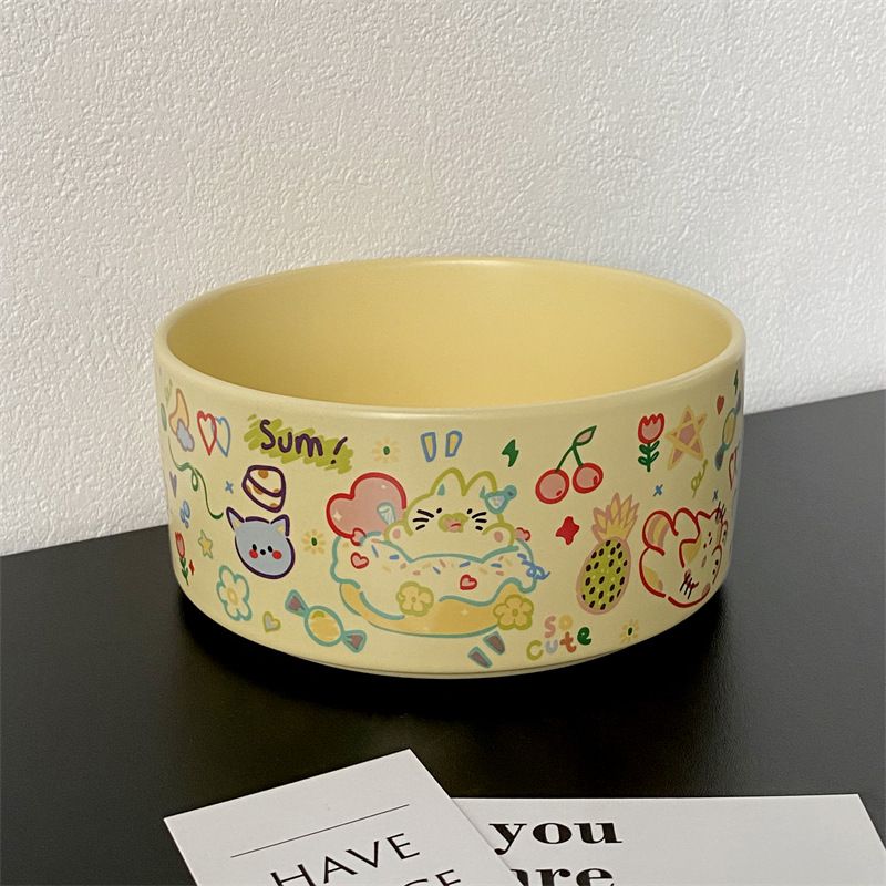Graffiti Ceramic Pet Food Bowl