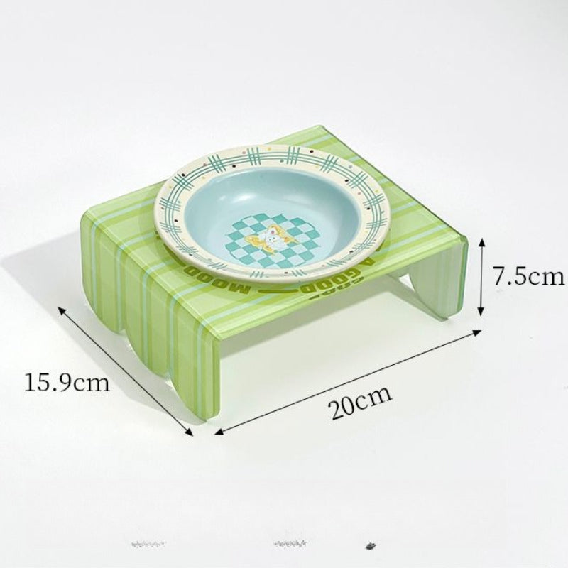 Piano Rabbit Elevated Pet Bowl