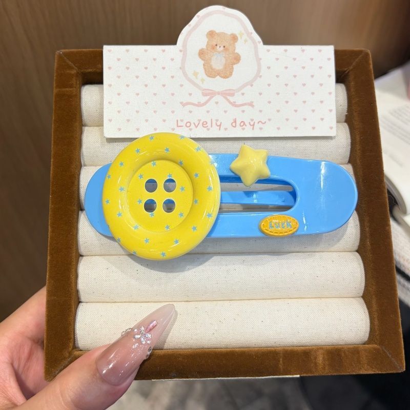Polka Dot Button Snap Clips