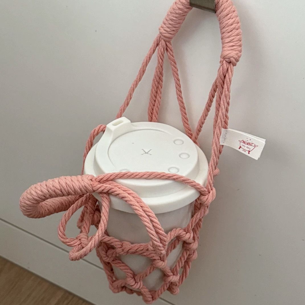 Handwoven Mesh Cup Carrier
