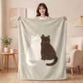 Cuddling Cats Flannel Throw