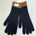 Contrast Cuff Touchscreen Gloves black