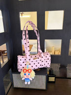 Strawberry Print polka dot boston bag