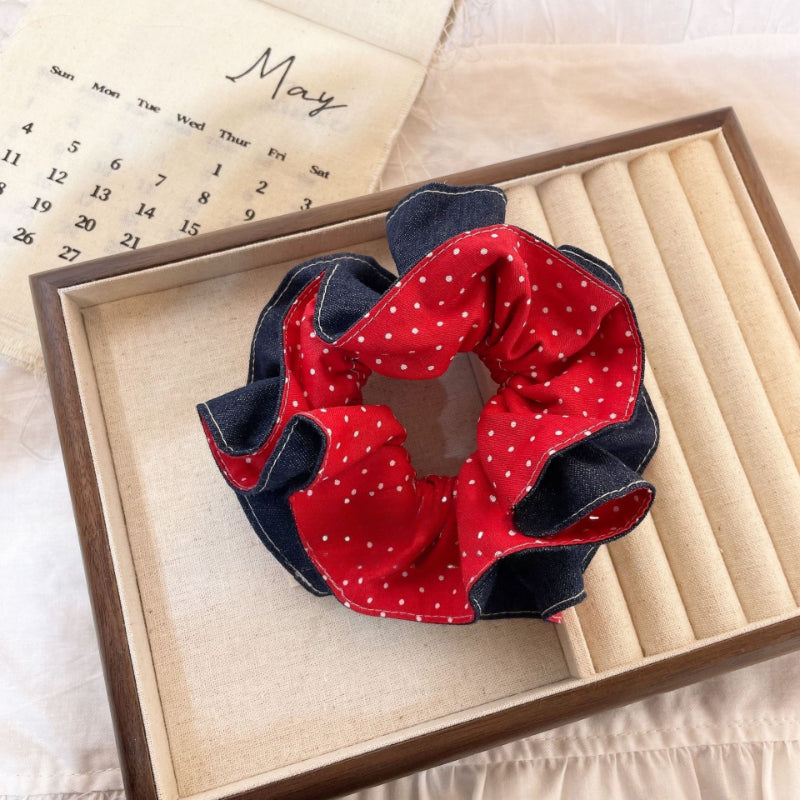 Double Sided Denim Hair Scrunchie - Modomu