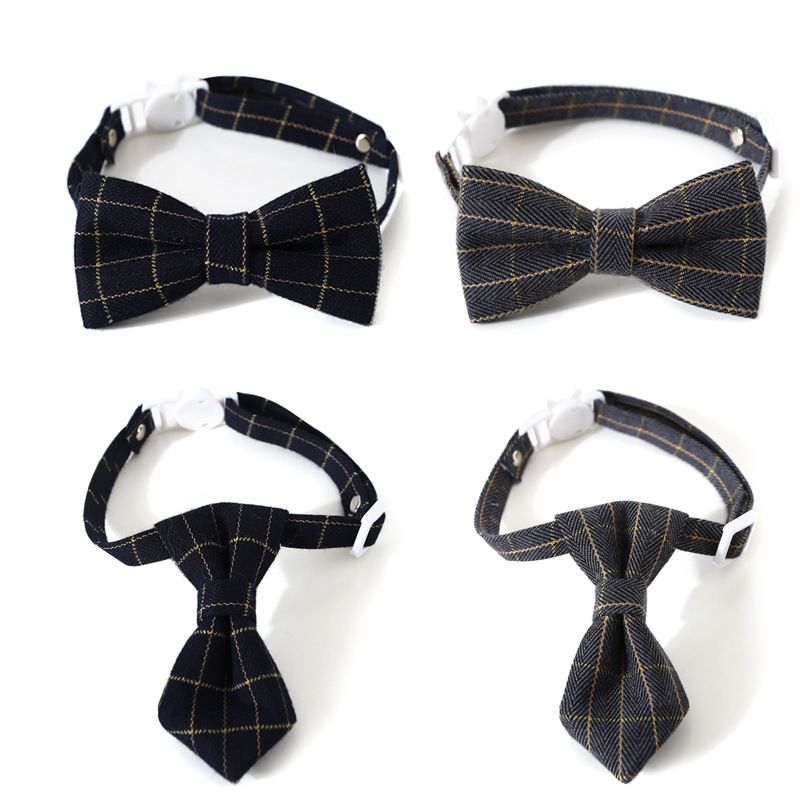 British Style Pet Bow Collar