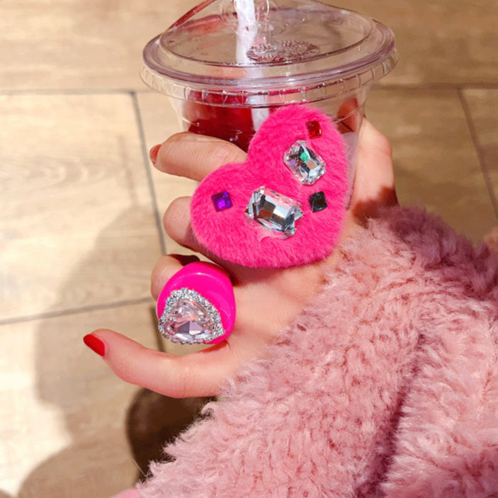Adjustable Heart Plush Ring - Modomu