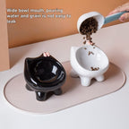 Ceramic Cat Elevated Pet Bowl