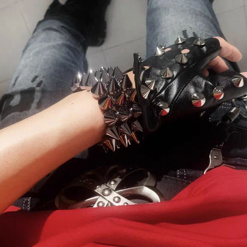 Stud Row Stretch Cuff