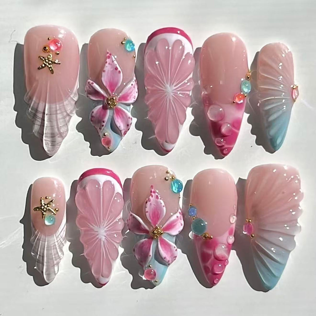 Shell Bloom Press On Nails