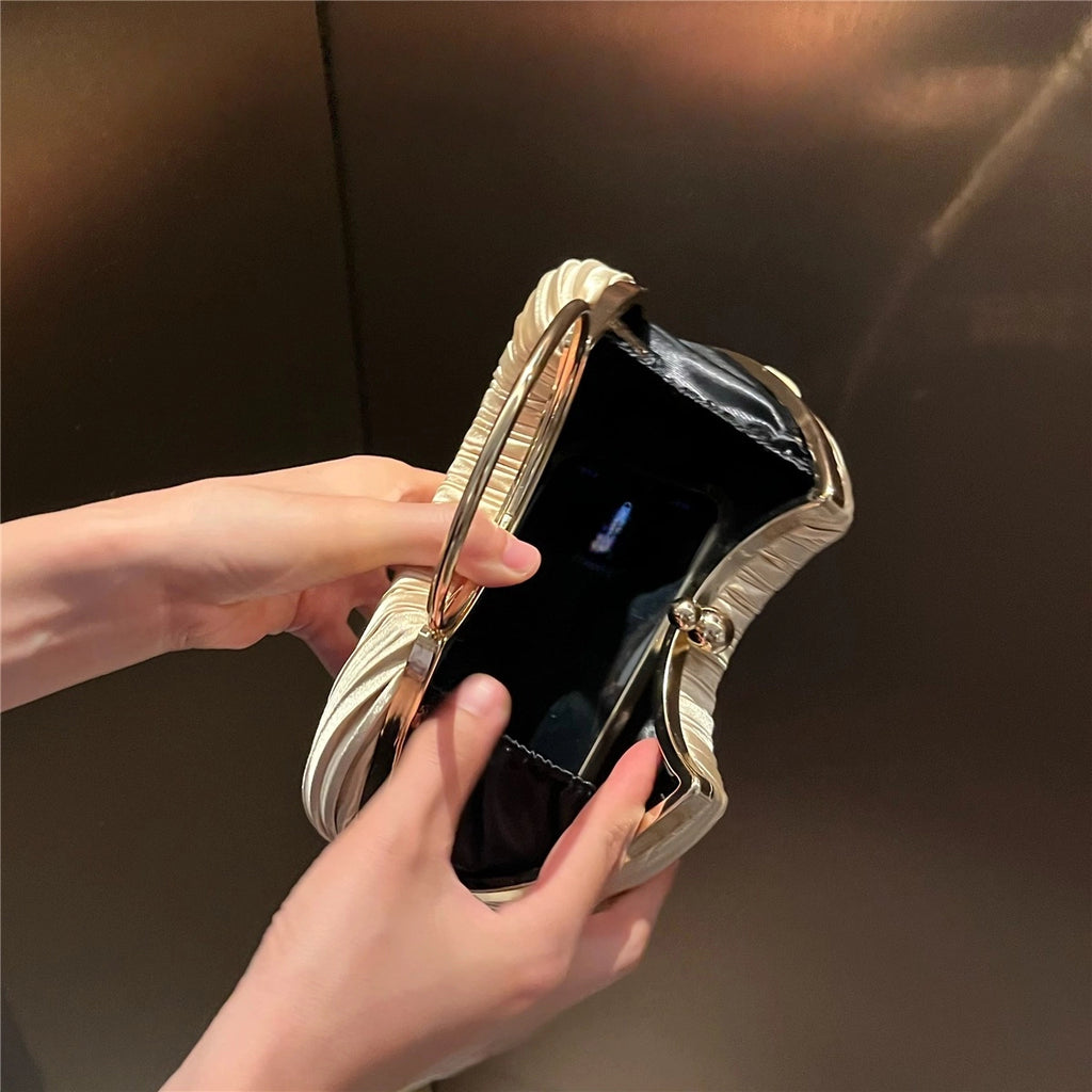 Ring Handle Ruched Shoulder Bag - Modomu