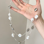 Irregular Long Beaded Necklace - Modomu