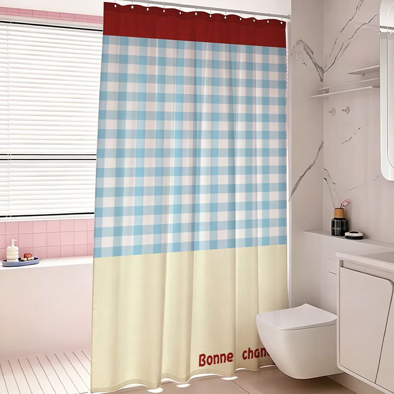 Two-Tone Gingham Shower Curtain