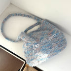 Plush Letter Crossbody Bag