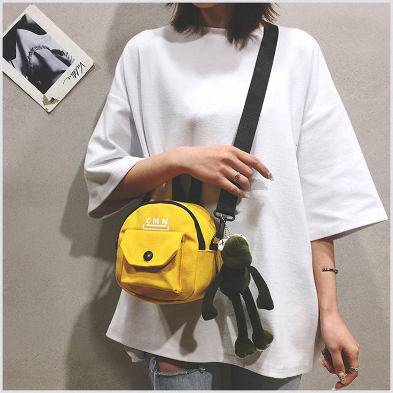 Canvas Flap Crossbody Bag