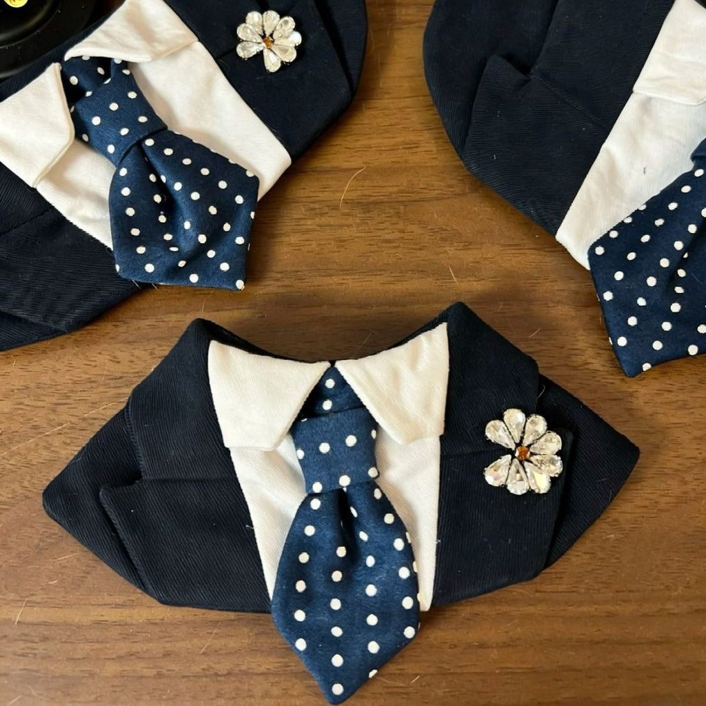 Floral Pet Bow Tie Accessory