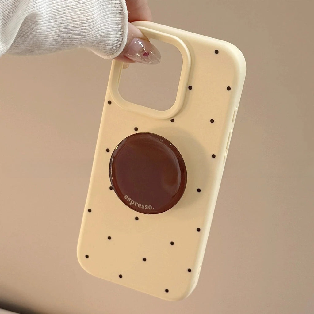Espresso Dot Grip Phone Case