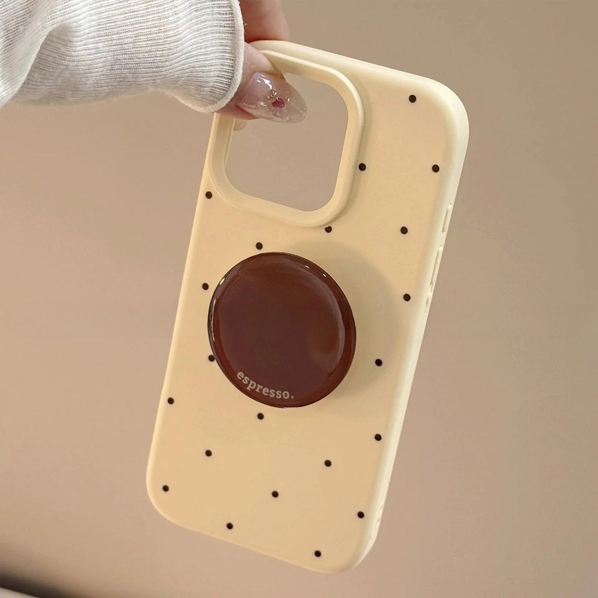 Espresso Dot Grip Phone Case