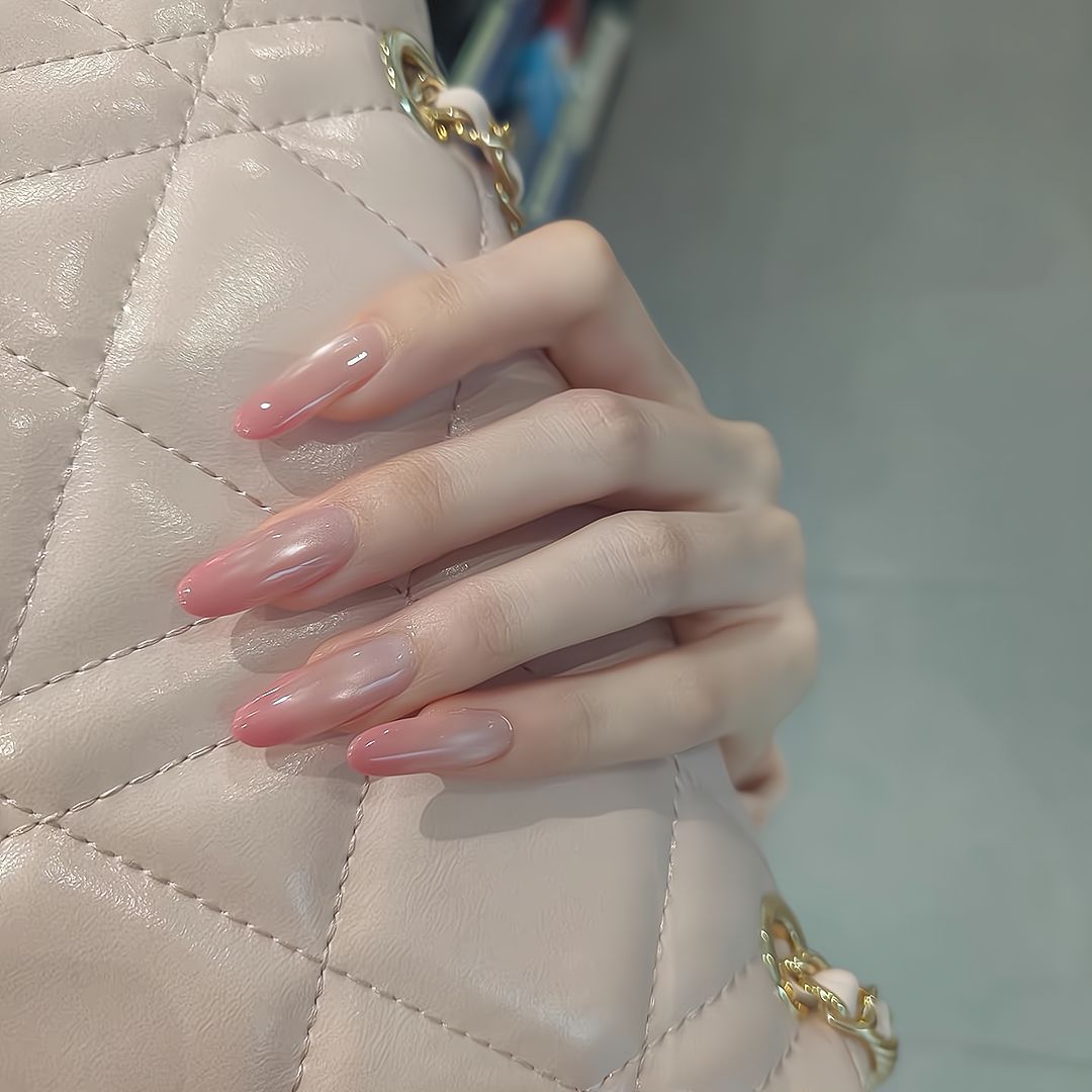 Peach Gloss Press-on Nails