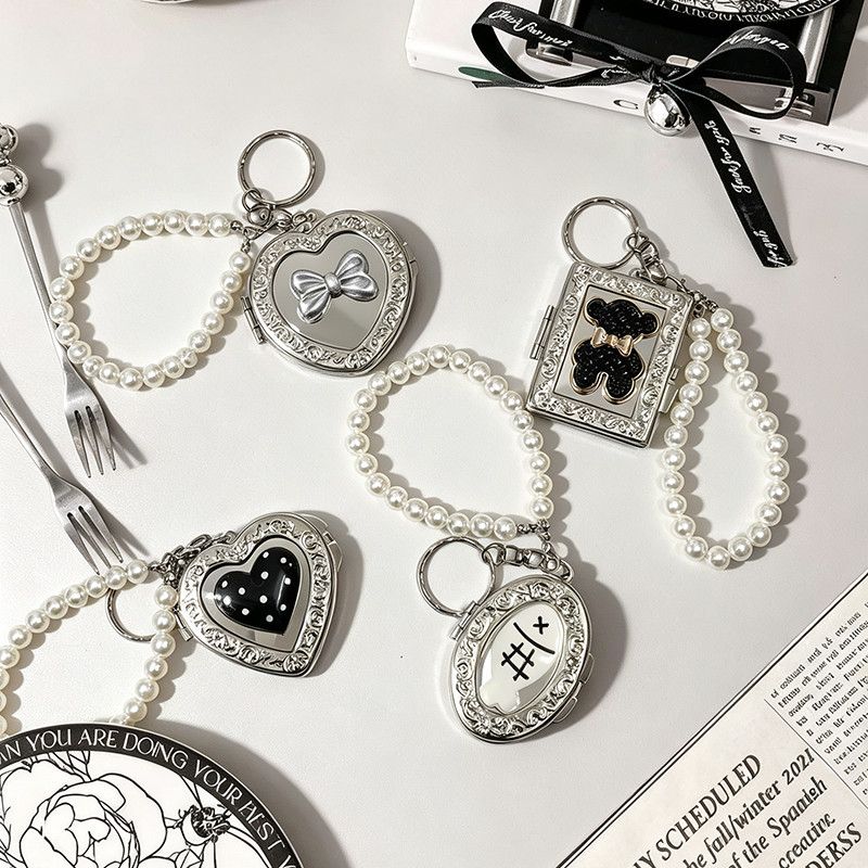 Beaded Locket Mirror Charm
