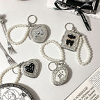 Beaded Locket Mirror Charm