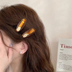 Amber Marbled Snap Clips