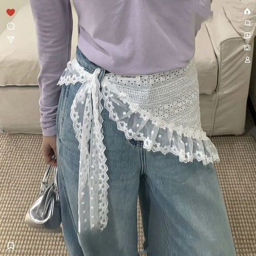 Lace Triangle Scarf Apron Wrap - Modomu