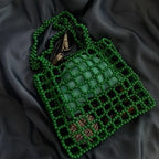 Hollow Beaded Shoulder Bag