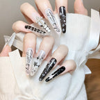 Midnight Cross Star Press-On Nails