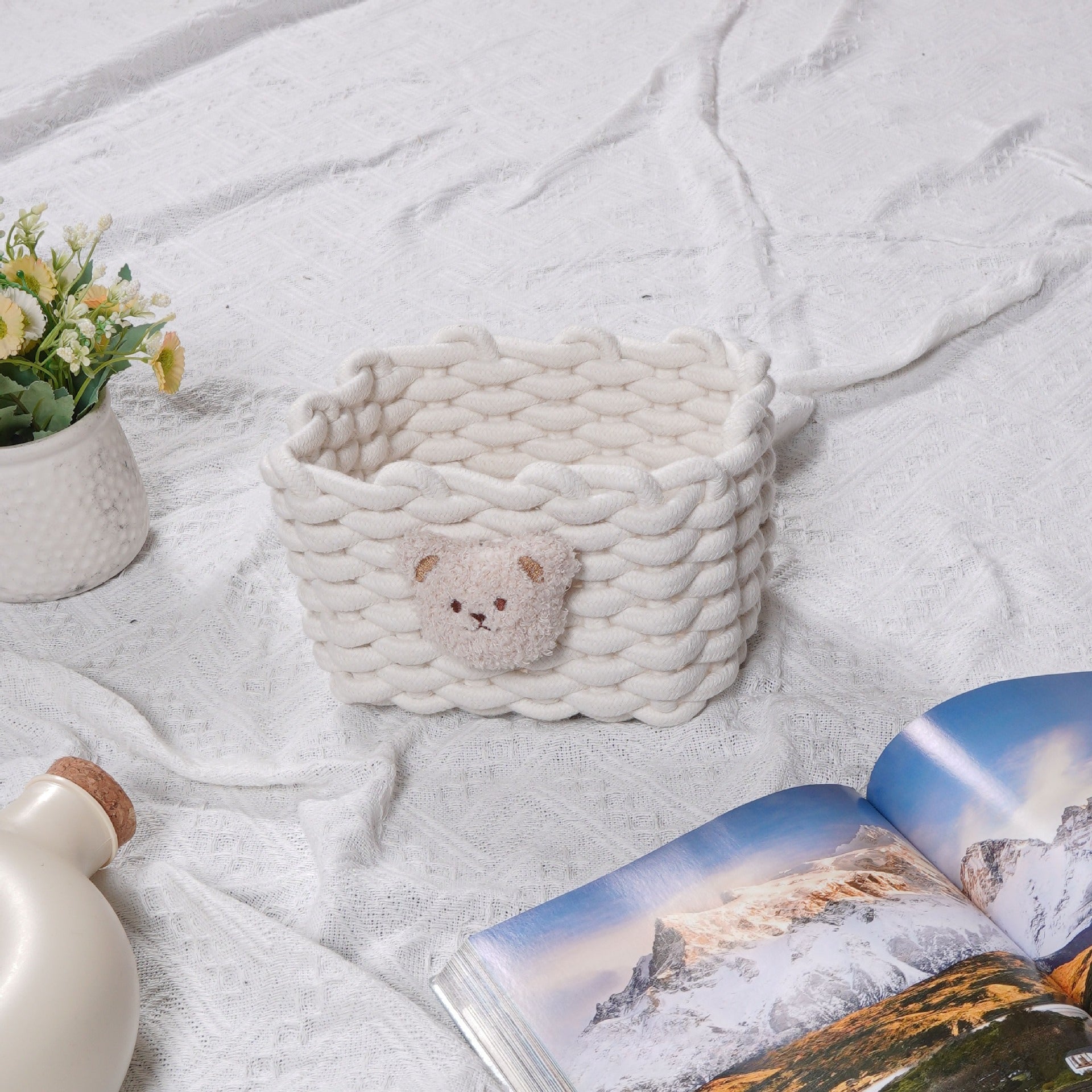Bear Cotton Rope Storage Basket - Modomu
