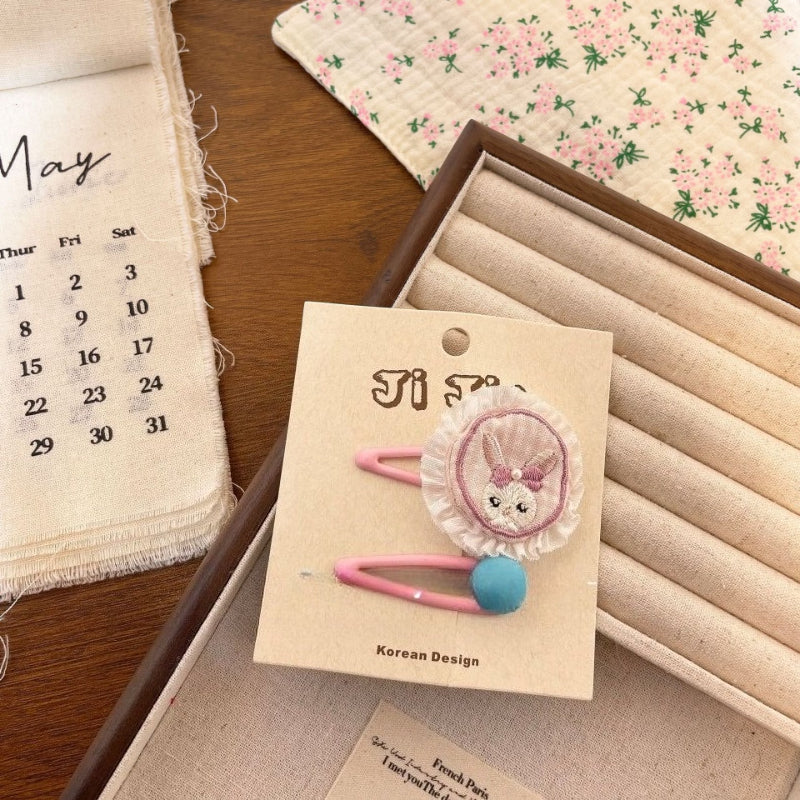 Floral Bunny Kids Hair Clip - Modomu