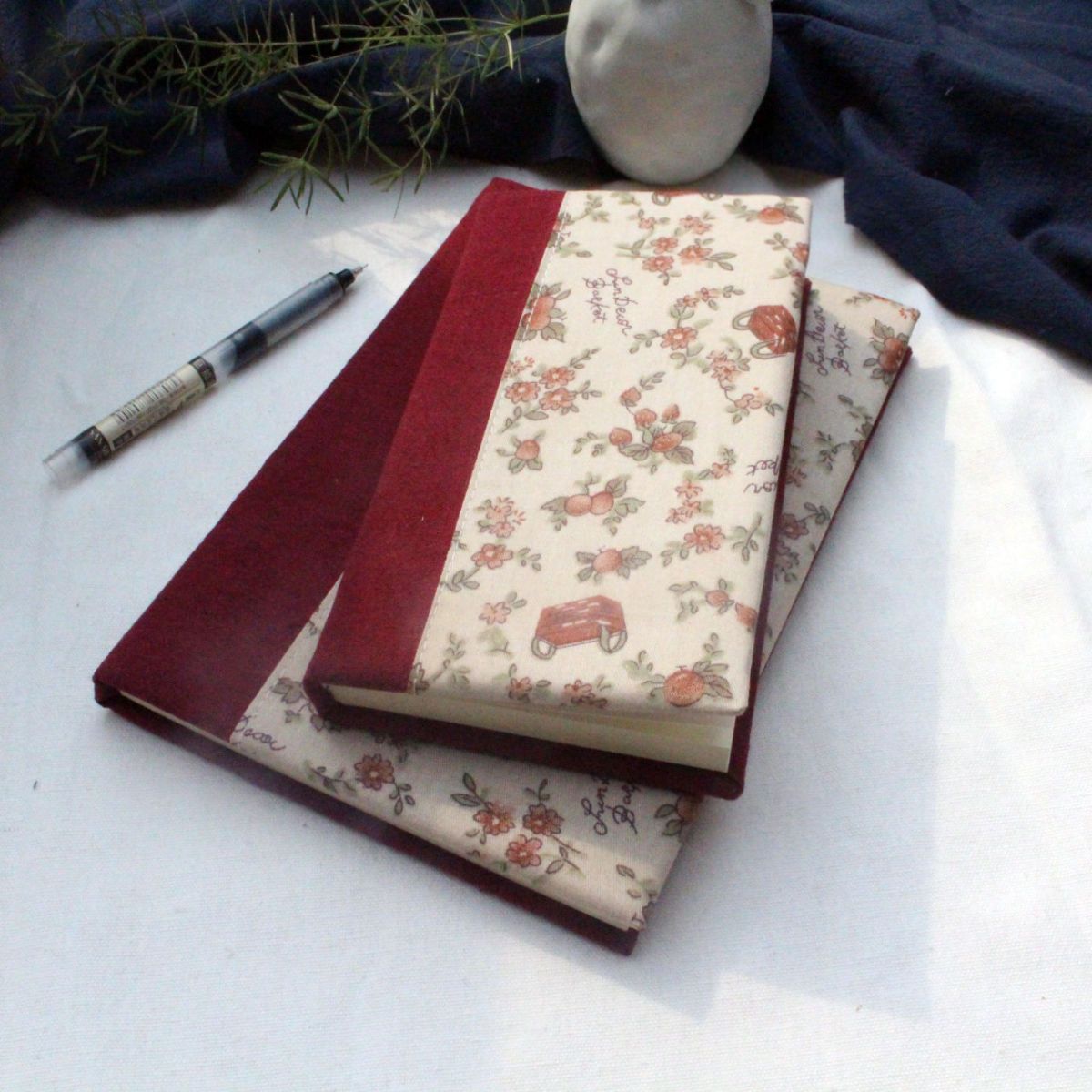 Fabric Diary Grid Notebook - Modomu