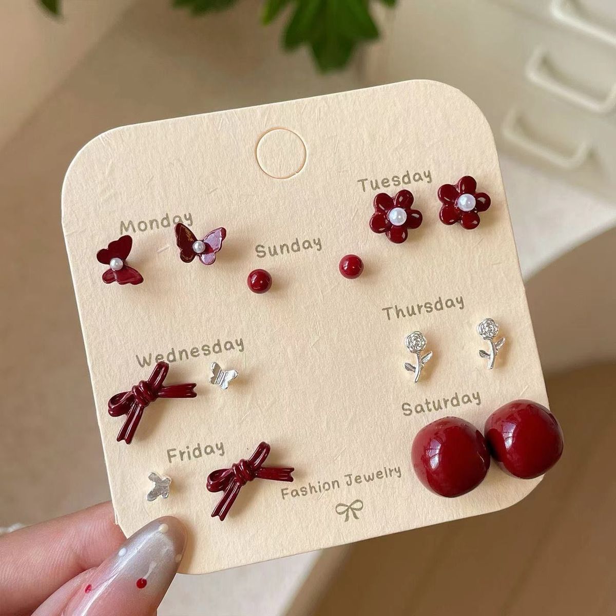 Geometric Stud Earrings Set