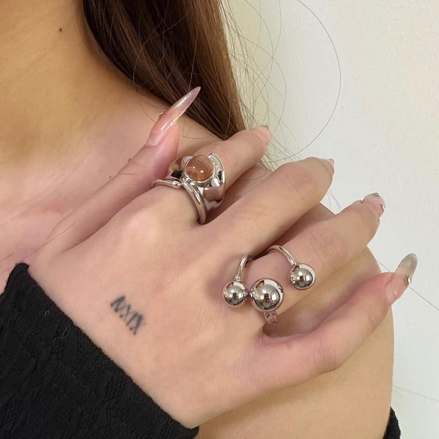 Open Adjustable Triple Ball Ring - Modomu