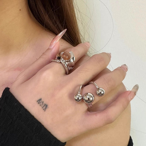 Open Adjustable Triple Ball Ring - Modomu