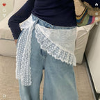 Lace Triangle Scarf Apron Wrap