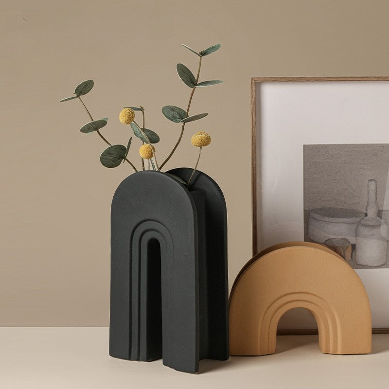 Geometric Arch Ceramic Vase - Modomu