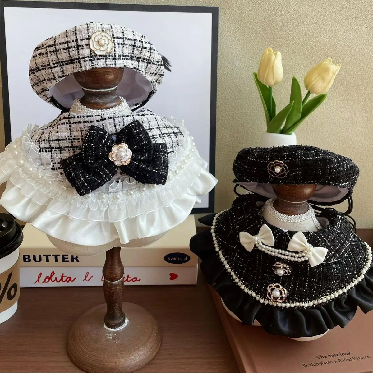Camellia Bow Bib and Beret