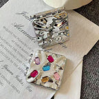 Ripple Square Folding Pocket Mirror