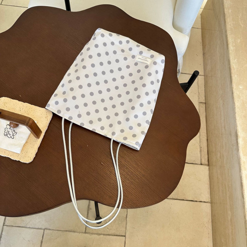 Polka Dot Canvas Tote