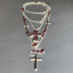 Layered Cross Pendant Necklace - Modomu