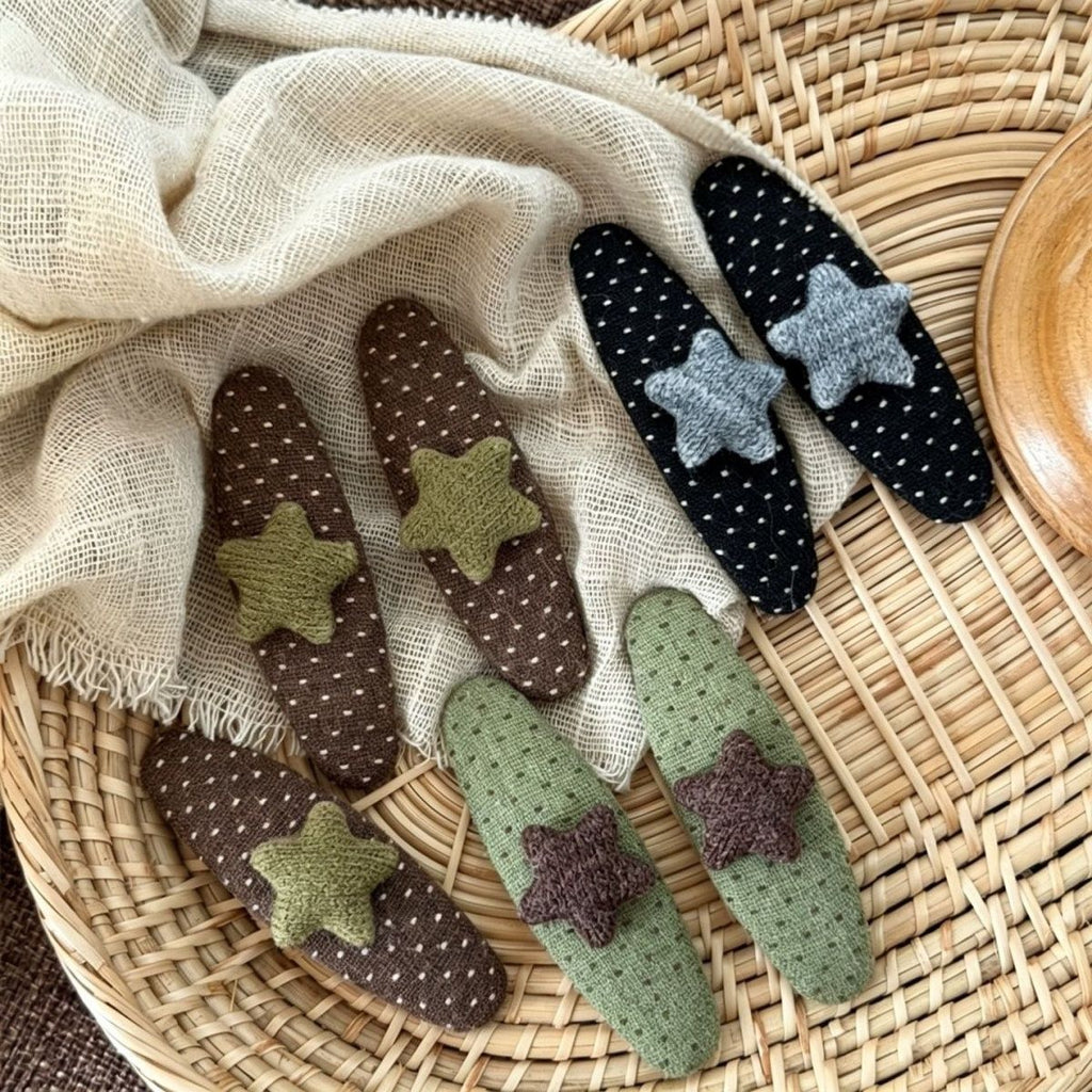 Polka Dot Star Snap Clip