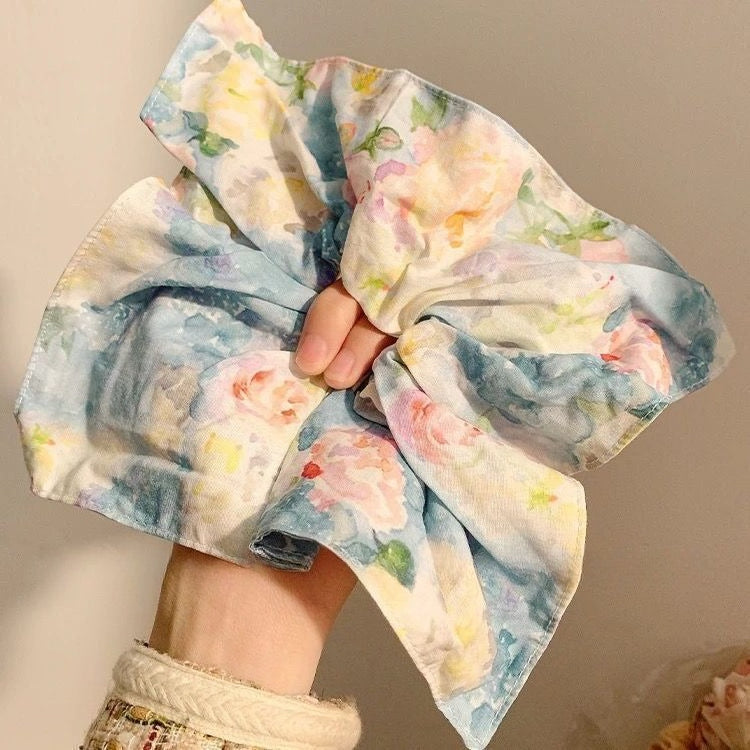 Plaid Hair Scrunchie Scarf Set