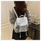 Canvas Backpack With Bow Detail - Modomu