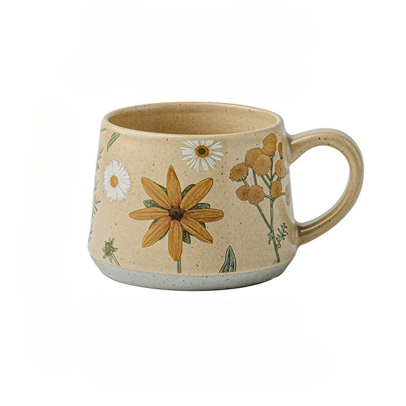 Handmade Floral Ceramic Coffee Mug - Modomu